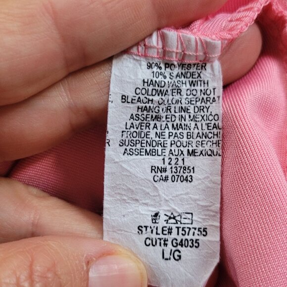 Live in the Moment Women's Pink Ruffle Sleeve Off The Shoulder Bodysuit Size L - Picture 5 of 12